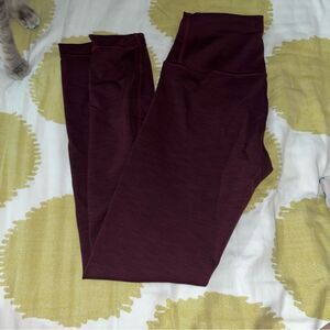 Lululemon wunder train 25” leggings heathered maroon size 4